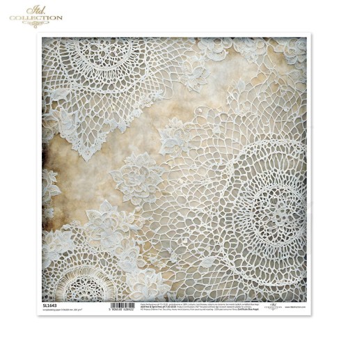 Papier do scrapbookingu 30x30 Koronki SL1643 ITD Collection