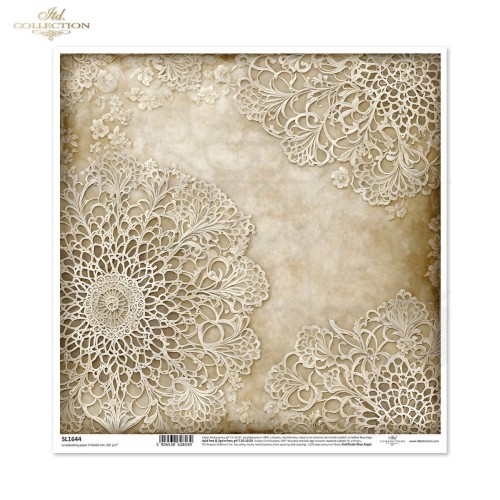 Papier do scrapbookingu 30x30 Koronki SL1644 ITD Collection