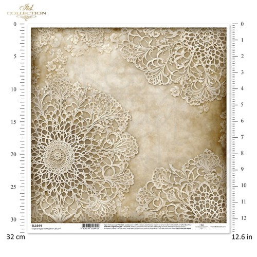 Papier do scrapbookingu 30x30 Koronki SL1644 ITD Collection