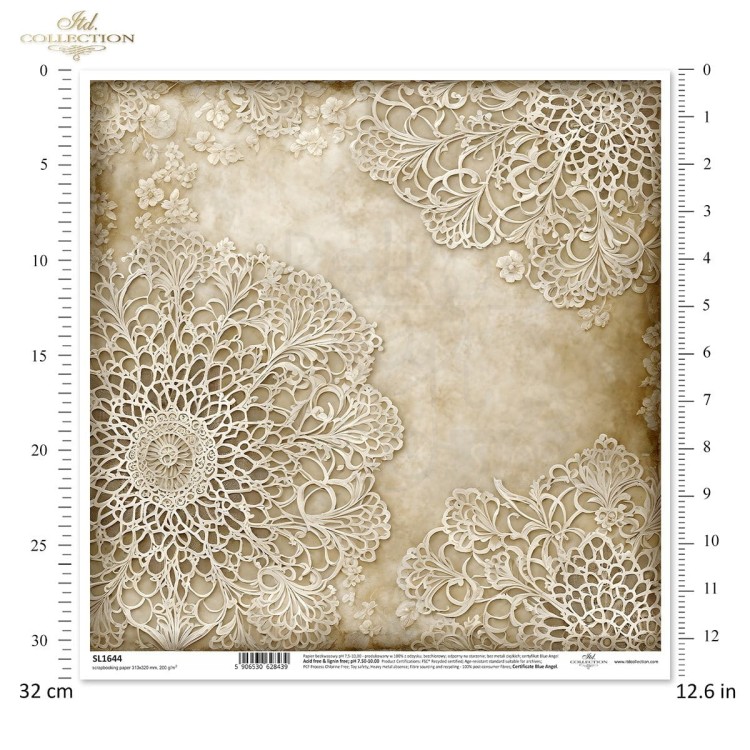 Papier do scrapbookingu 30x30 Koronki SL1644 ITD Collection