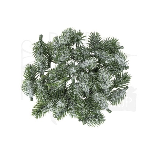 Gałązki jodły ozdobnej ośnieżone 4cm 5szt