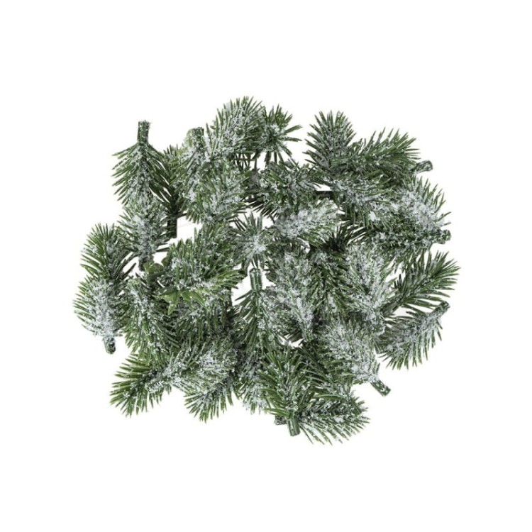Gałązki jodły ozdobnej ośnieżone 4cm 5szt