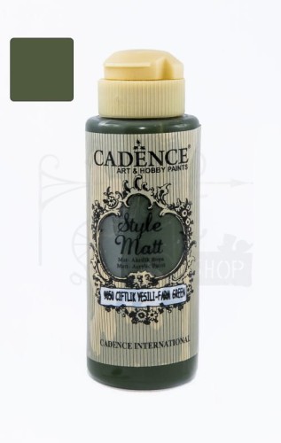 Farba akrylowa matowa Style Matt farmerska zieleń 120ml S9050 Cadence