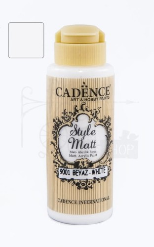 Farba akrylowa matowa Style Matt biały 120ml S9001 Cadence