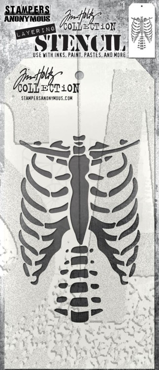 Szablon maska 12x22cm Bones THS185 Tim Holtz Stampers Anonymous