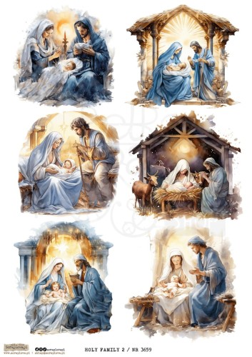Papier ryżowy do decoupage A4 Holy Family 2 3659 ScrapLove