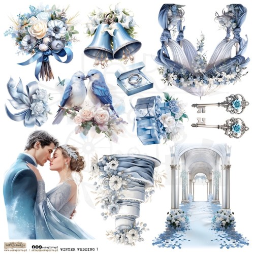 Naklejki do scrapbookingu i art journalingu Winter Wedding 1 ScrapLove