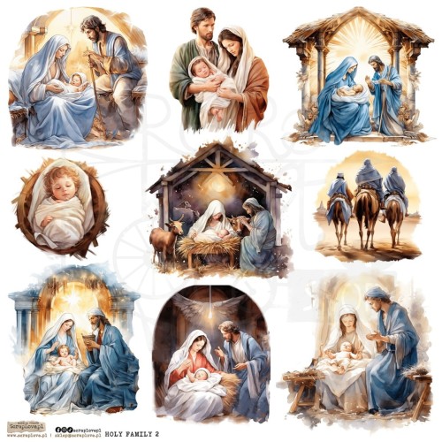 Naklejki do scrapbookingu i art journalingu Holy Family 2 ScrapLove