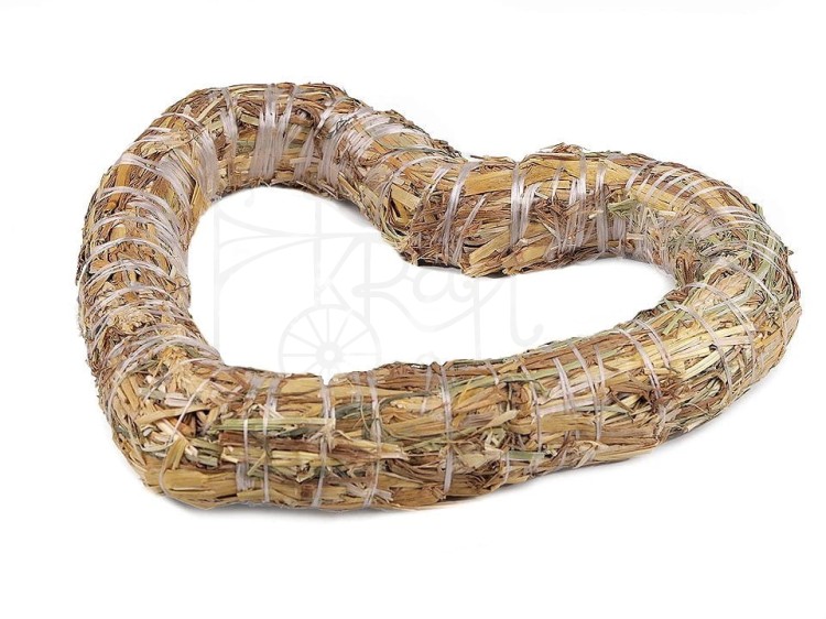 Serce ze słomy baza wianek 25cm