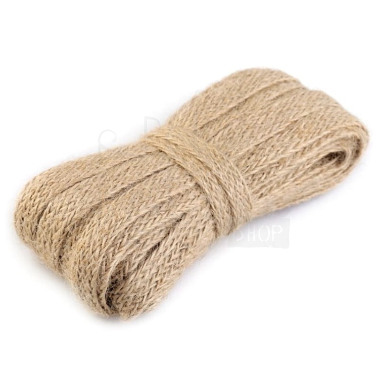 Wstążka jutowa naturalna 10mm 1m