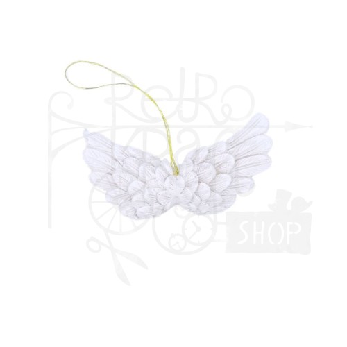 Skrzydła anielskie białe 6x3cm
