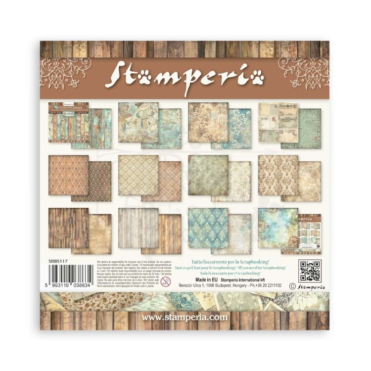 Zestaw papierów do scrapbookingu 20x20 Alterego Tła SBBS117 Stamperia