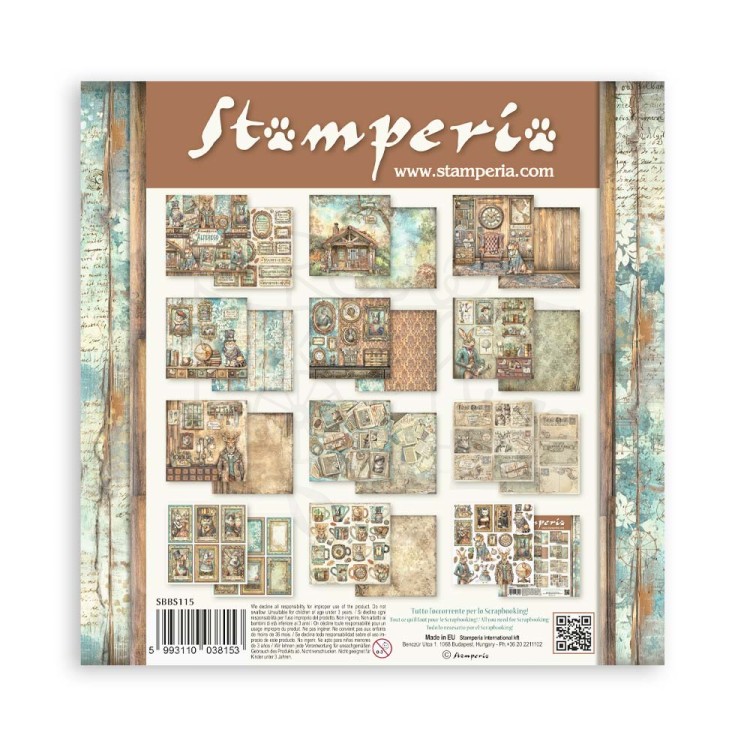 Zestaw papierów do scrapbookingu 20x20 Alterego SBBS115 Stamperia