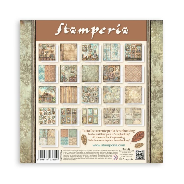 Zestaw papierów jednostronnych do scrapbookingu 20x20 Alterego SBBSXB06 Stamperia