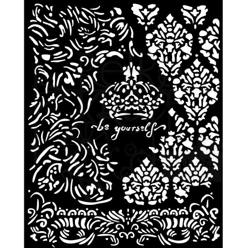 Szablon maska 20x25cm Alterego Korona i mix classic KSTD170 Stamperia