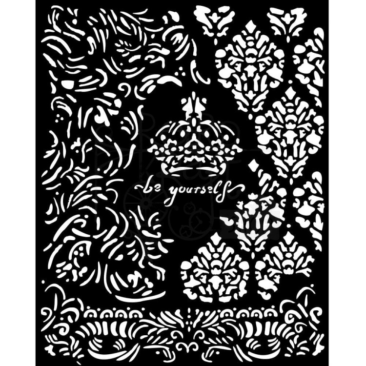 Szablon maska 20x25cm Alterego Korona i mix classic KSTD170 Stamperia