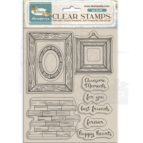 Stempel akrylowy 14x18cm Alterego Ramki WTK203 Stamperia