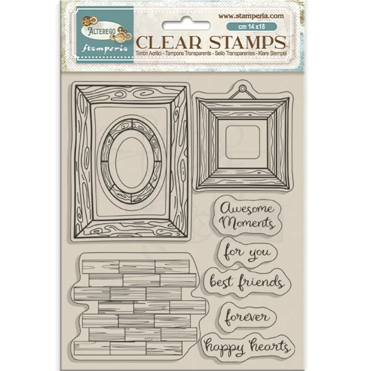 Stempel akrylowy 14x18cm Alterego Ramki WTK203 Stamperia