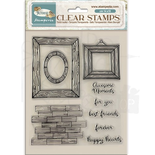 Stempel akrylowy 14x18cm Alterego Ramki WTK203 Stamperia