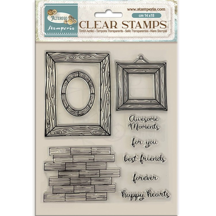 Stempel akrylowy 14x18cm Alterego Ramki WTK203 Stamperia
