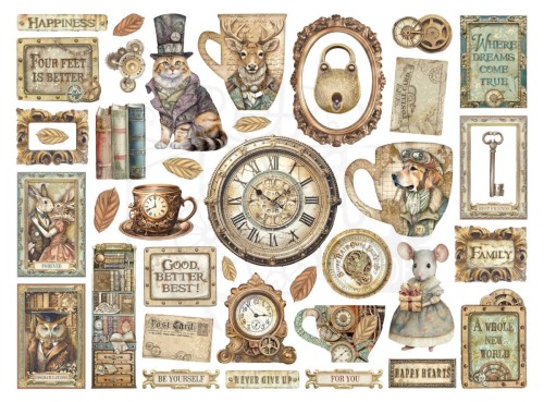 Ozdoby kształty tekturowe Die Cuts Alterego DFLDC106 Stamperia