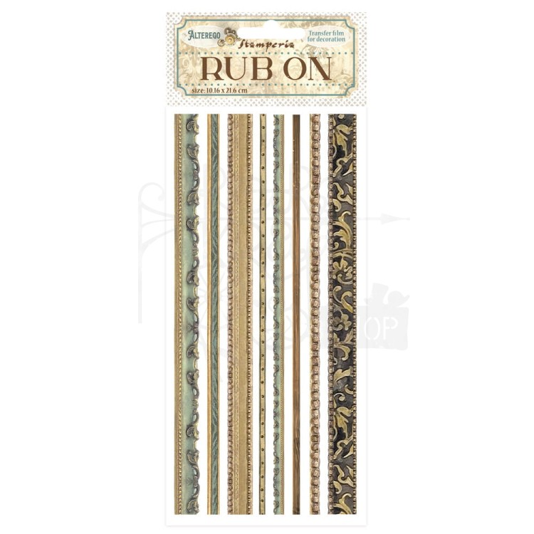 Rub-on transfer 10x21.6cm Alterego Paski DFLRB121 Stamperia