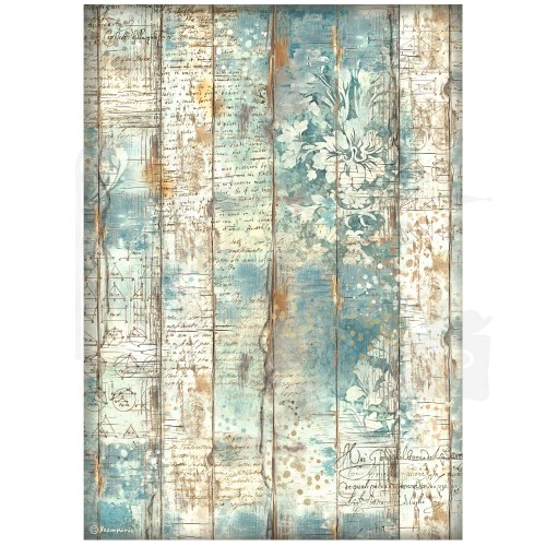 Papier ryżowy do decoupage A4 Alterego Drewniane tło DFSA4959 Stamperia