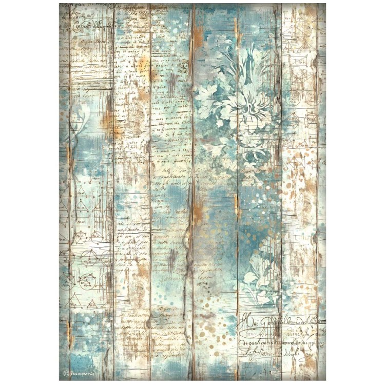 Papier ryżowy do decoupage A4 Alterego Drewniane tło DFSA4959 Stamperia