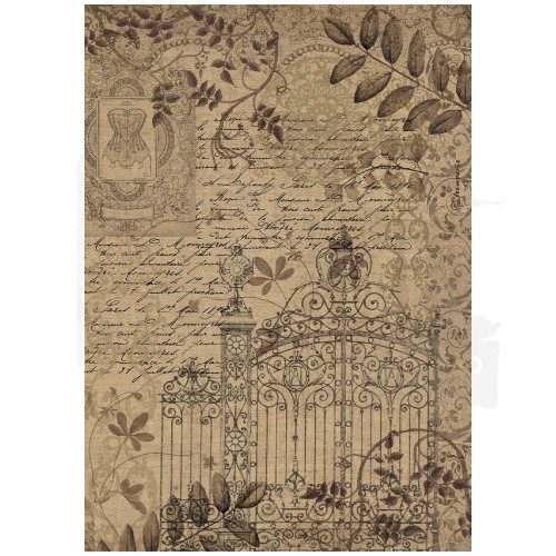 Papier ryżowy do decoupage A4 Old Lace Brama DFSA4964 Stamperia