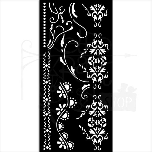 Szablon maska 12x25cm Old Lace Bordiury KSTDL104 Stamperia