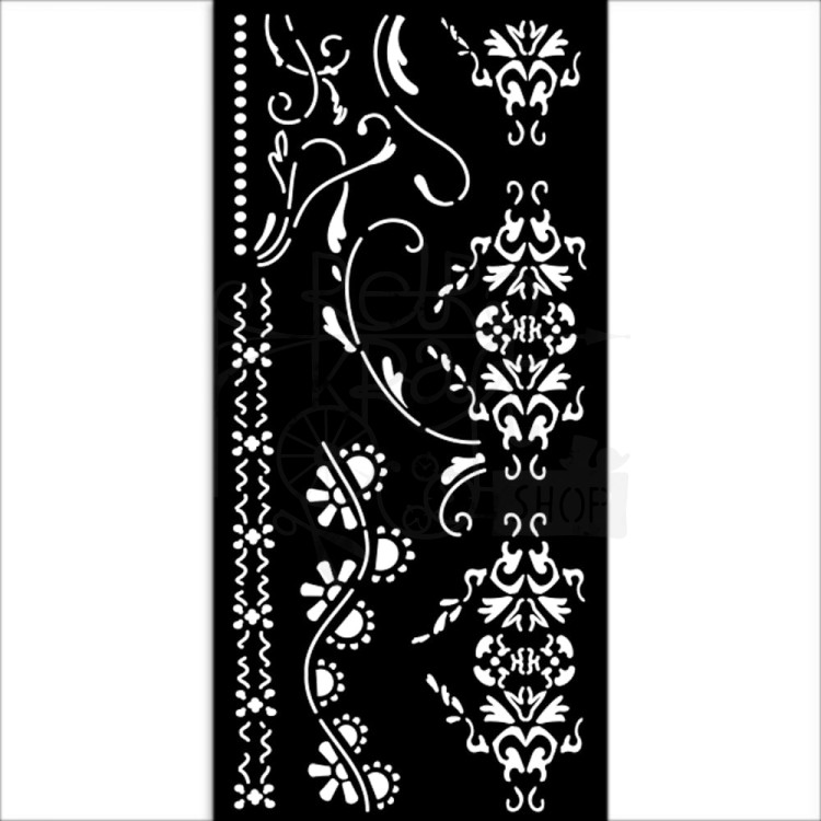 Szablon maska 12x25cm Old Lace Bordiury KSTDL104 Stamperia