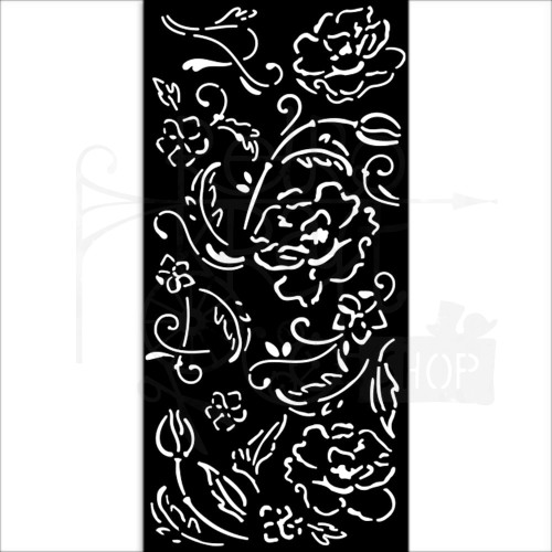 Szablon maska 12x25cm Old Lace Kwiaty KSTDL105 Stamperia
