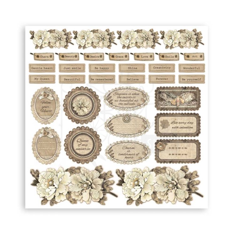 Zestaw papierów do scrapbookingu 20x20 Old Lace SBBS116 Stamperia