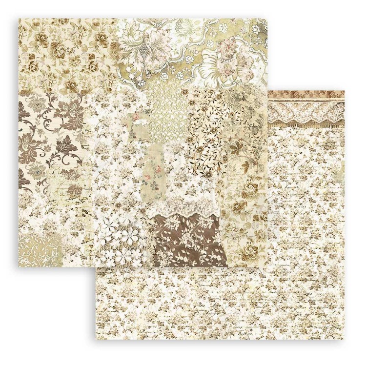 Zestaw papierów do scrapbookingu 20x20 Old Lace SBBS116 Stamperia