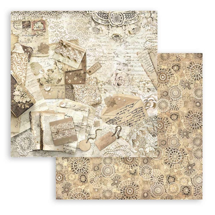 Zestaw papierów do scrapbookingu 20x20 Old Lace SBBS116 Stamperia