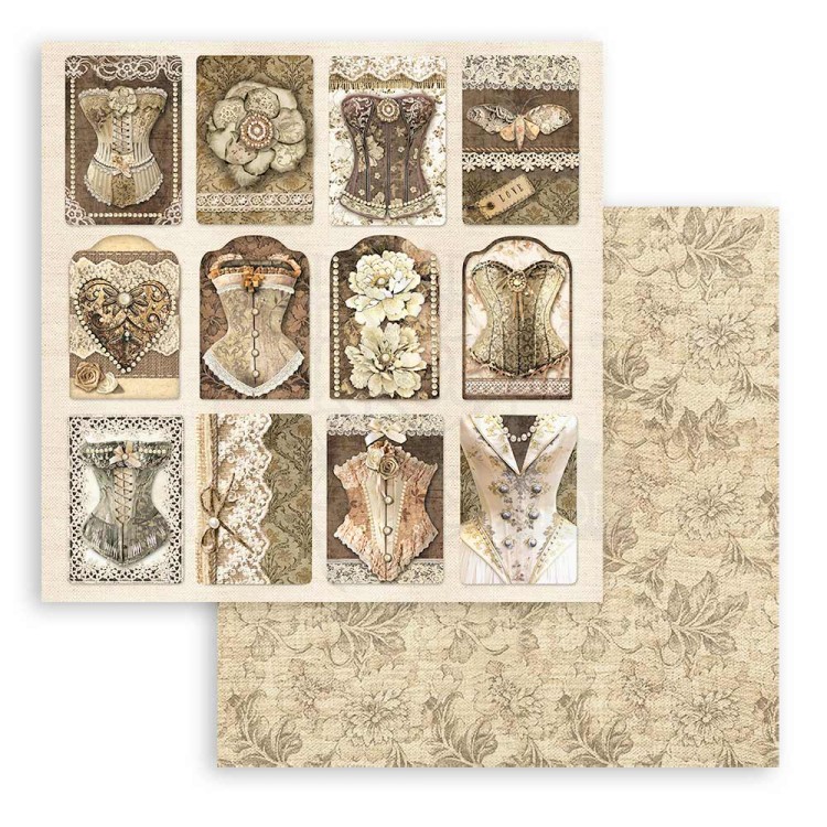 Zestaw papierów do scrapbookingu 20x20 Old Lace SBBS116 Stamperia