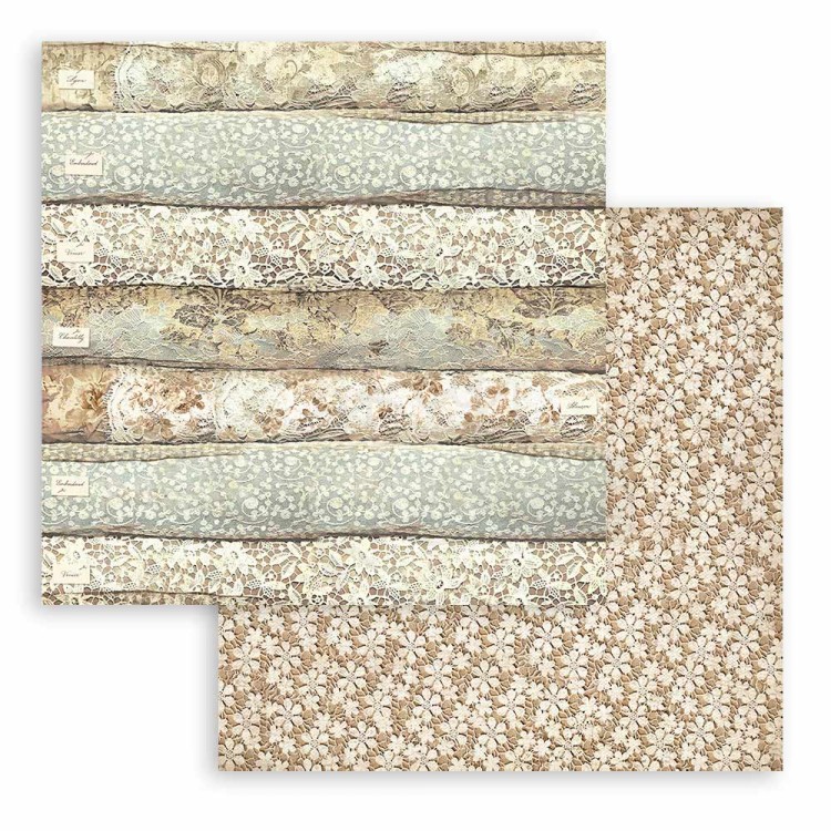Zestaw papierów do scrapbookingu 20x20 Old Lace SBBS116 Stamperia