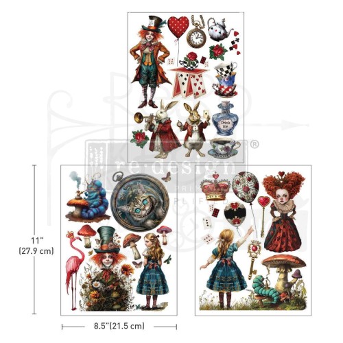 Rub-on decor transfer 21.5x27.9cm Middy Whimsical Realm 673062 Prima