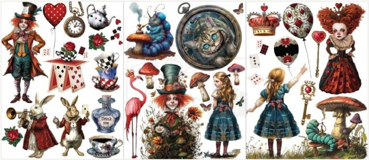 Rub-on decor transfer 21.5x27.9cm Middy Whimsical Realm 673062 Prima