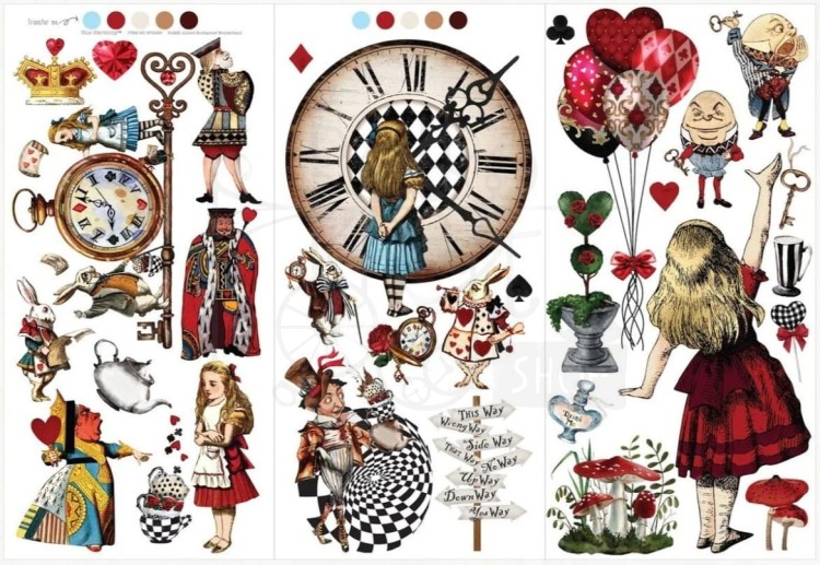 Rub-on decor transfer 61x88.9cm Enchanted Fantasy 672485 Prima
