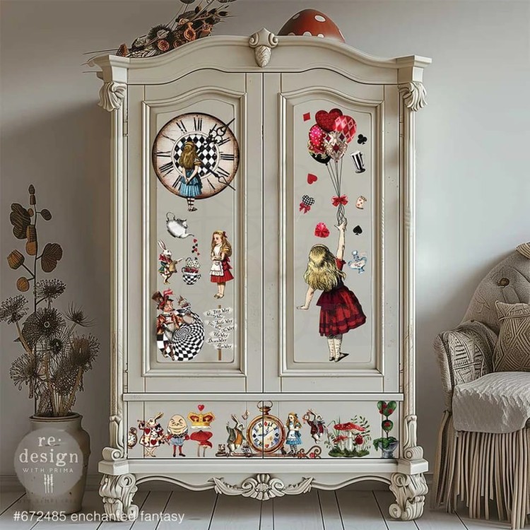 Rub-on decor transfer 61x88.9cm Enchanted Fantasy 672485 Prima