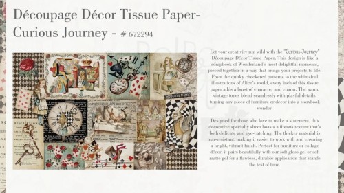 Papier Decoupage Decor Tissue Paper Curious Journey 48x76cm 672294 Prima