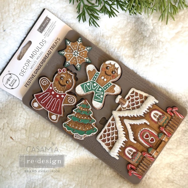 Foremka silikonowa 20x13 Festive Gingerbread Treats 670351 Prima