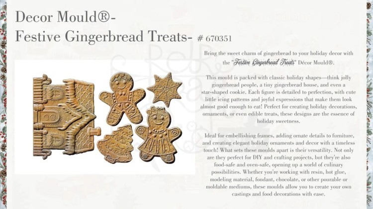 Foremka silikonowa 20x13 Festive Gingerbread Treats 670351 Prima