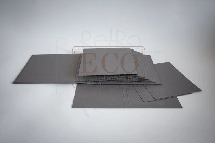 Album Bazyliszek 16x16 - szary - 6 kart otwarty Eco Scrapbooking