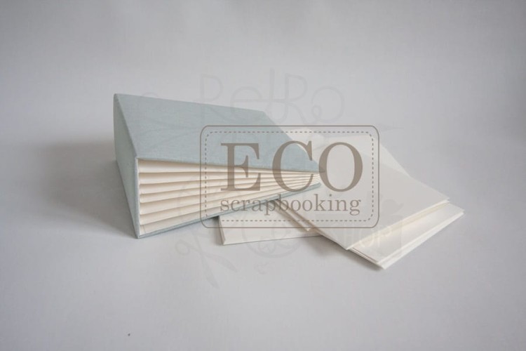 Album Bazyliszek 16x16 krem z miętową okładką Eco Scrapbooking