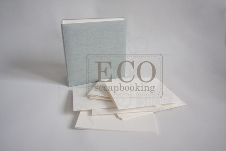 Album Bazyliszek 16x16 krem z miętową okładką Eco Scrapbooking