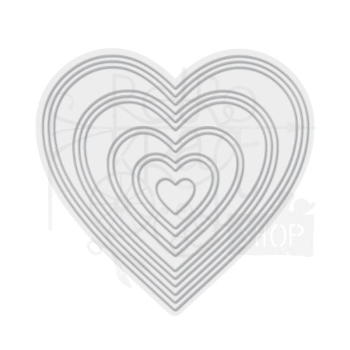 Zestaw wykrojników Heart - Serca 11 sztuk 661188 We R Memory Keepers
