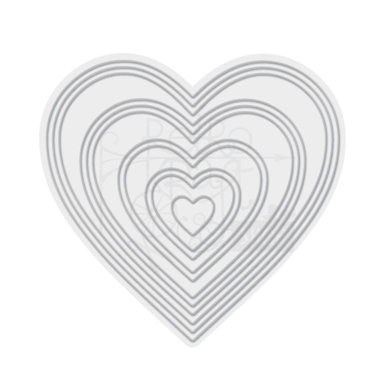 Zestaw wykrojników Heart - Serca 11 sztuk 661188 We R Memory Keepers