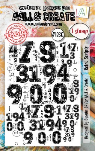 Stempel akrylowy Retro Scripts AALL-TP-1230 AALL &amp; CREATE